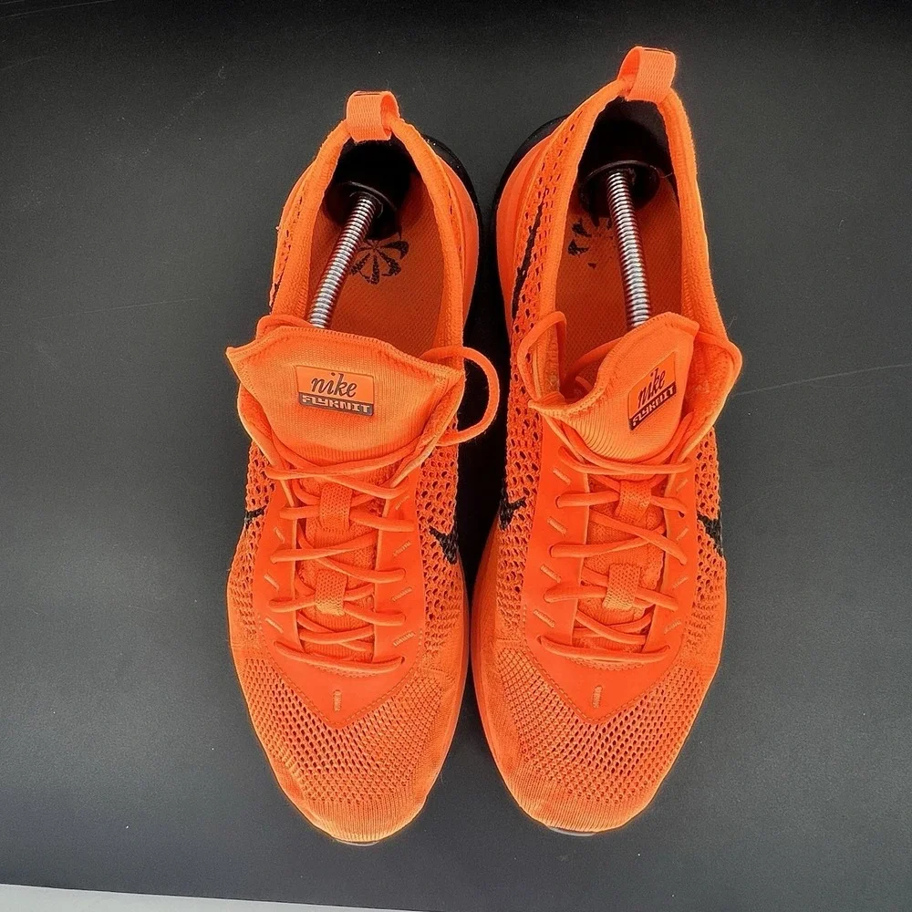 Nike Air Max Flyknit Racer Shoes Mens Size 11 Total Orange Running Sneakers‎